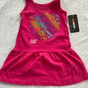 NASCAR  Caterpillar Pink Toddler's  Tank Dress size 2T New